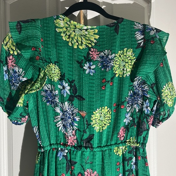 Loft green flower dress SP and medium - Picture 8 of 8